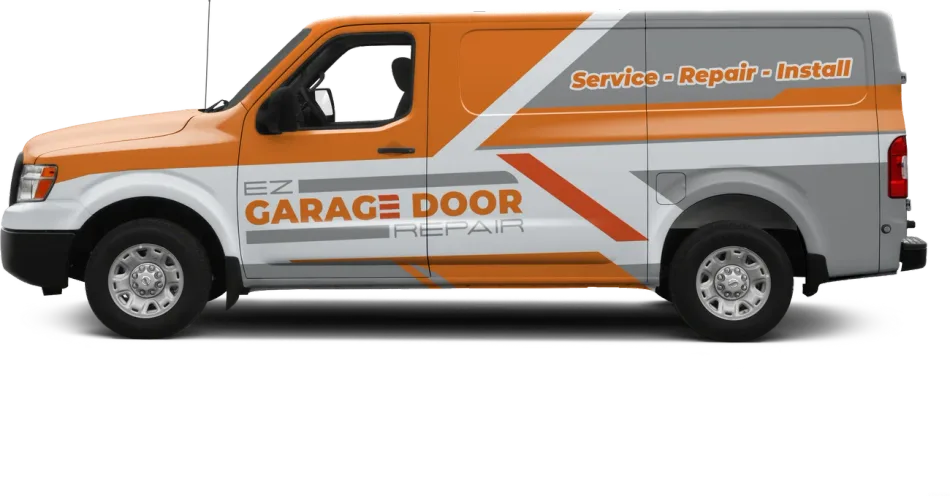 EZ Garage Door Repair branded service van, Service, Repair, Install across Maryland, Virginia and Washington DC